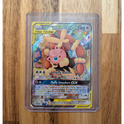 Pokemon Mega Lopunny & Jigglypuff GX 226/236 Cosmic Eclipse Full Art Holo - Image 1