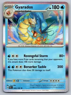 Gyarados 043/193 Rare Paldea Evolved Pokemon Holo Near Mint - Image 1