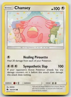 Chansey 152/214 Common Lost Thunder Pokemon Near Mint - Image 1