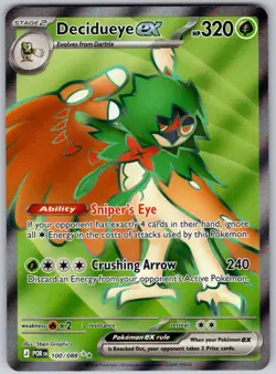 Decidueye ex 100/088 Holo Ultra Rare Perfect Order Pokemon Holo Near Mint - Image 1
