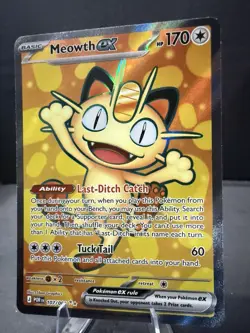 Meowth ex 😺 107/088 Me03: Perfect Order Holo Ultra Rare Pokemon Near Mint - Image 1