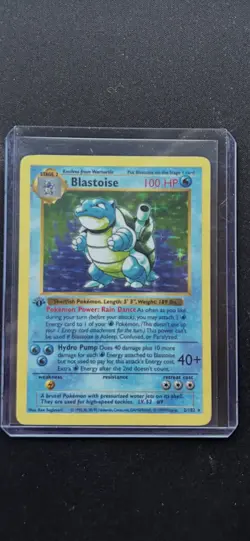 BLASTOISE 1999 Pokemon Base 1st Edition #2 Holo Shadowless MP - Image 1