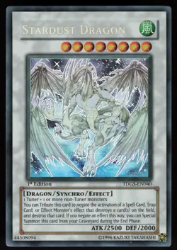 Stardust Dragon TDGS-EN040 Ghost Rare 1st Edition YU-GI-OH - Image 1