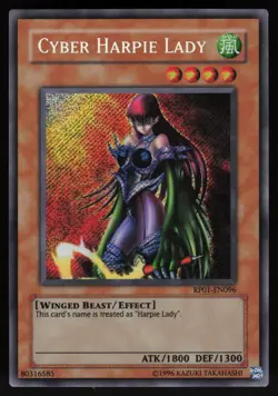 Cyber Harpie Lady RP01-EN096 Retro Pack Secret Rare ORIGINAL YU-GI-OH - Image 1