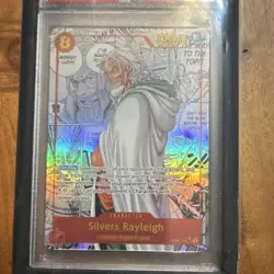 Bandai One Piece CCG Foil SEC Silvers Rayleigh Two Legends OP08-118 Manga PSA 10 - Image 1