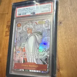 Bandai One Piece CCG Foil SEC Silvers Rayleigh Two Legends OP08-118 Manga PSA 10 - Image 3