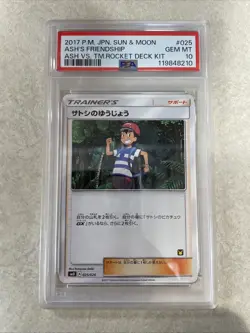Pokemon TCG ***PSA 10*** Ash's Friendship (Ash vs Team Rocket Deck Kit) 025/026 - Image 1