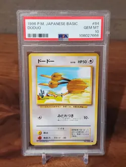 Pokemon PSA 10 GEM MINT Doduo 1996 Base Set Japanese Card - Image 1