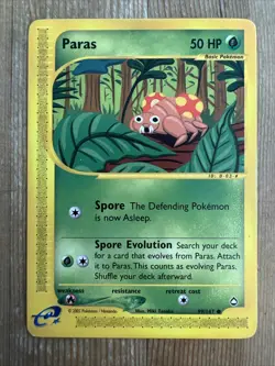 Paras 99/147 Common Pokemon Aquapolis Vintage WOTC E Series LP 2003 - Image 1