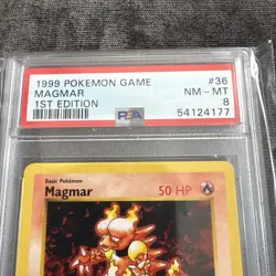 Pokemon PSA 8 Magmar 1st Edition Shadowless Base Set 36/102 WOTC 1999 - Image 4