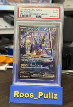 PSA 9 MINT MIRAIDON EX Special Illustration Rare SIR Pokemon Card 244/198 TCG - Image 1