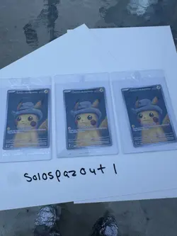 Pikachu with Grey Felt Hat 085 Promo Card Pokemon Van Gogh Museum Sealed (3) - Image 2