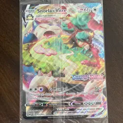 JUMBO Pokemon Snorlax VMAX 142/202 GameStop Sword & Shield Stamped Promo SEALED - Image 4