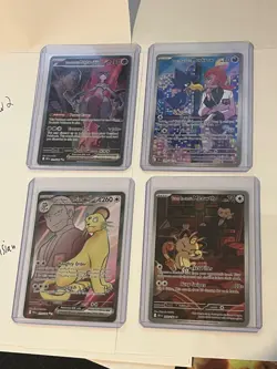Pokemon Card Lot - Destined Rivals - 4 hit cards! NM! Mewtwo 231, Meowth 102 +++ - Image 1