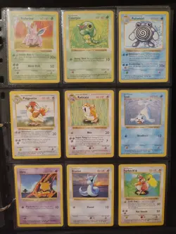 Shadowless Pokemon Cards 1999 Base Set Lot Of 9 - Dratini, Abra, Caterpie, Etc - Image 1