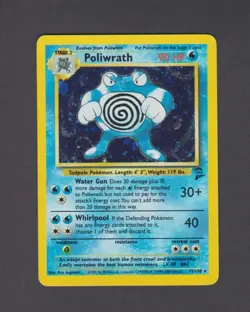 Poliwrath 15/130 Base Set 2 Unlimited Holo Rare Pokemon Card MP - Image 1