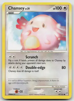 Pokemon Card Chansey Common Mysterious Treasures 76/123 - Image 1