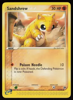 E-Reader Sandshrew 75/100 Sandstorm Kouki Saitou Pokemon TCG Card - Image 1