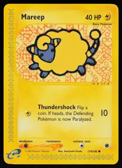 E-Reader Mareep 119/165 Expedition Pokemon TCG Card - Image 1