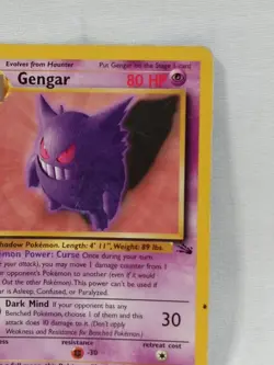 Gengar 20/62 Fossil Pokemon Card TCG Non-Holo Rare 1999 - Image 4