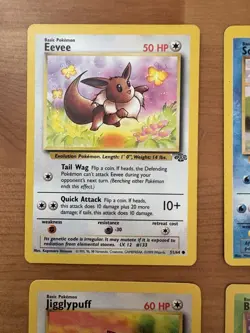 10 Vintage Non Holo Pokemon Cards Lot ,Pikachu, Evee, Squirtle +More(LP-MP) - Image 2