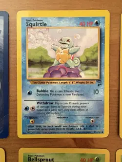 10 Vintage Non Holo Pokemon Cards Lot ,Pikachu, Evee, Squirtle +More(LP-MP) - Image 4