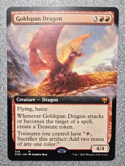 Goldspan Dragon (Extended Art) NM- More 99c Auctions! MTG - Image 1