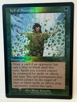 🌟 Veil of Summer Retro FOIL MTG Back in My Day! Secret Lair 🌟 - Image 1