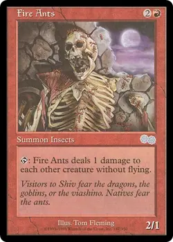 FIRE ANTS mtg Very Light Play Urza's Saga 1 Unc - Image 1