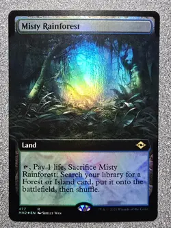 Foil Misty Rainforest NM MORE 99c AUCTIONS! MTG Extended Art - Image 1