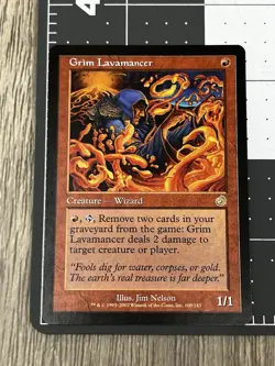 Magic: The Gathering Grim Lavamancer Torment Rare Red Creature Jim Nelson LP/MP - Image 1