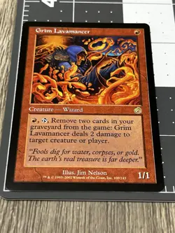 Magic: The Gathering Grim Lavamancer Torment Rare Red Creature Jim Nelson LP/MP - Image 2