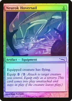 Magic the Gathering NEUROK HOVERSAIL #218/306 Mirrodin Artifact 2003 Foil Common - Image 1