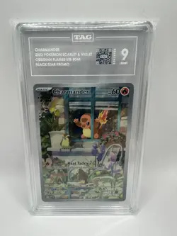 Charmander 44 Black Star Promo Pokemon SV: Obsidian Flame TAG MINT 9 - Image 1
