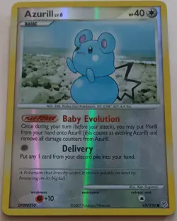 Pokemon - Azurill 69/130 - Diamond & Pearl Base Set - Reverse HOLO - 2007 - VLP - Image 1