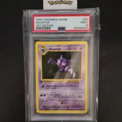 First Edition 1999 Pokemon Base Set 29/102 Haunter PSA Mint 9 - Image 1