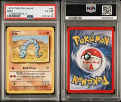 1999 Pokemon #56 Onix Trainer Deck A PSA 6 Brock’s Red Back LOW POP 93 Higher - Image 3