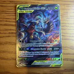 Garchomp & Giratina GX Tag Team FAN ART Custom Holo Full Art Pokemon Card - Image 1