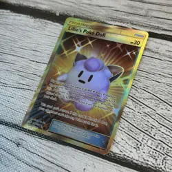 Lillie's Poke Doll 267/236 Cosmic Eclipse Gold Secret Rare Pokemon NM/LP - Image 3