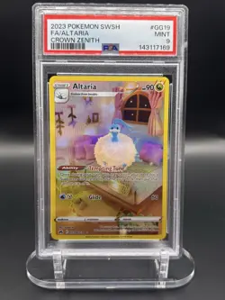 PSA 9 MINT Pokemon TCG 2023 SWSH Crown Zenith GG19/GG70 Altaria Full Art Holo - Image 1