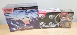 X1 Pokemon Card Chaos Rising Booster Box + Pokemon Etb X1 and X1 Booster Bundle - Image 1