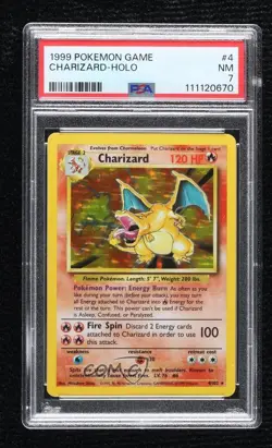 Charizard Holo Pokemon Base Set PSA 7 1999 - Image 1