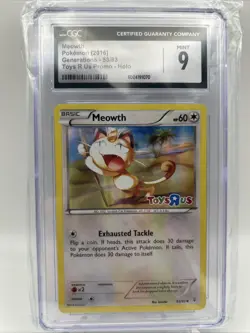 Pokemon TCG Toys R Us Meowth 53/83 Holo CGC MT 9 2016 - Image 1