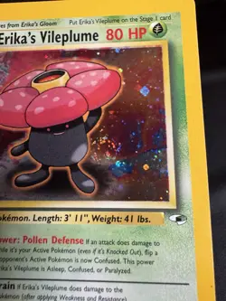 Pokemon TCG Erika's Vileplume Gym Heroes 5/132 Holo SWIRL Unlimited Rare - Image 2