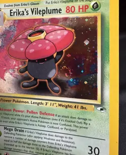 Pokemon TCG Erika's Vileplume Gym Heroes 5/132 Holo SWIRL Unlimited Rare - Image 3