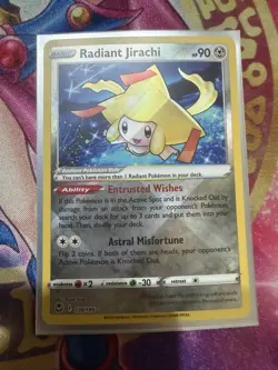 Pokemon Radiant Jirachi #120/195 Silver Tempest Ultra Rare Holo NM - Image 1