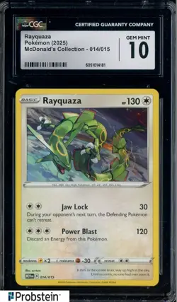 2025 Pokemon Mcdonald's Collection #014/015 Rayquaza CGC 10 GEM MINT - Image 1