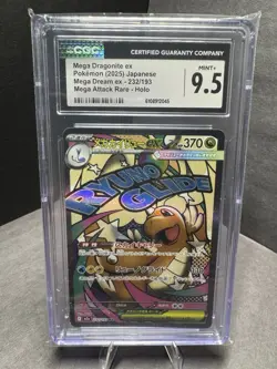 Pokemon TCG: CGC 9.5 Mega Dragonite EX 232/193 Japanese Holo Mega Attack Rare - Image 1