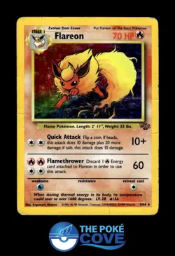 Flareon 3/64 | Jungle Unlimited Holo | Pokemon Rare Holo | DMG - Image 1