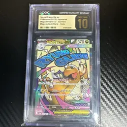 Pokemon Mega Dragonite ex CGC Pristine 10 232/193 Mega Dream ex Japanese - Image 1